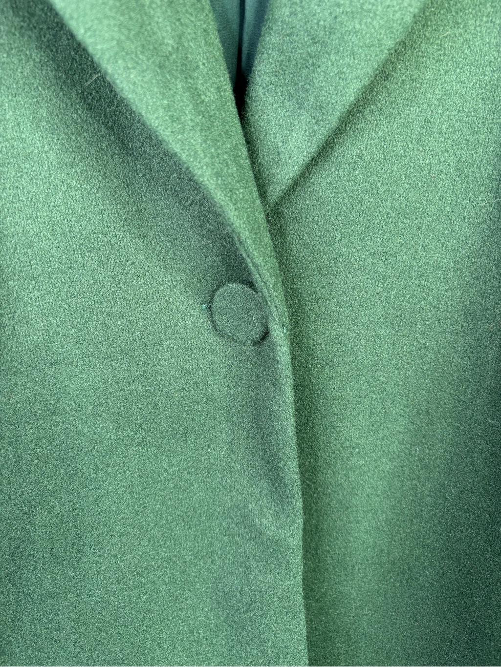 Myellement Boutique Forest Green Winter Coat One Button Closure Medium Nwot — image 3 of 8